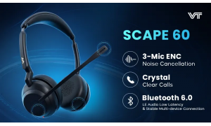 VT SCAPE 60 — новая профессиональная беспроводная гарнитура с трехмикрофонным ENC-шумоподавлением